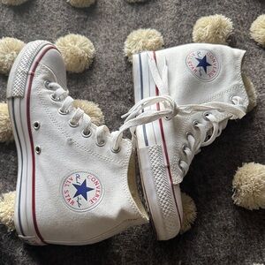 Converse White High-Top Sneakers